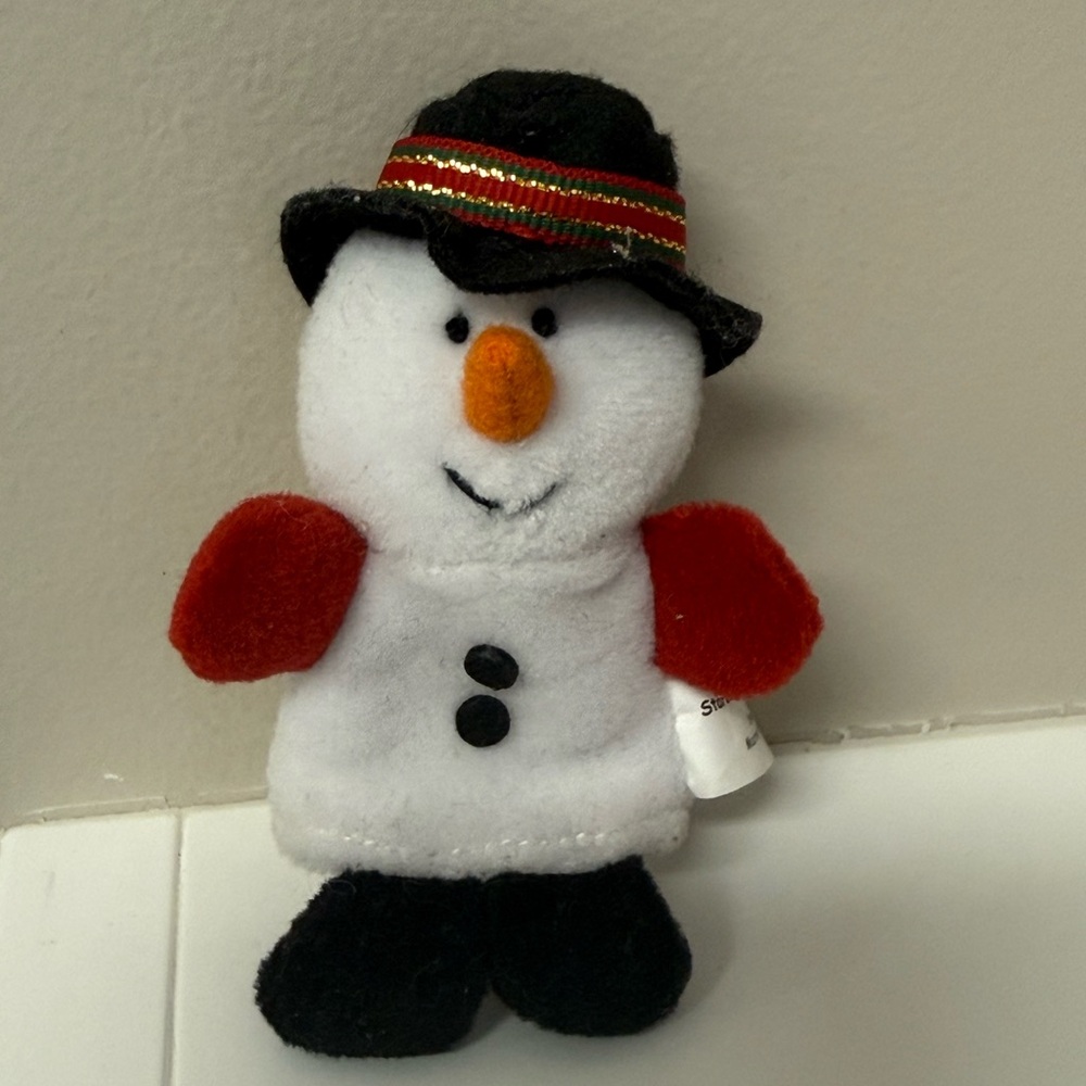 Starbucks Vintage Festive Snowman Plush with Red Mittens